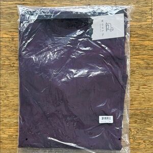 Woolx Merino Women's Purple Ainsley Ribbed Tunic Top
